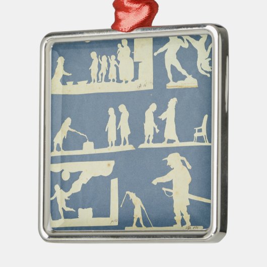 Verschiedene Szenen Silbernes Ornament (Links)