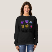 Verschiedene Tee-Grafik-Teetrinker-Tasse-Teebrühen Sweatshirt (Vorne ganz)