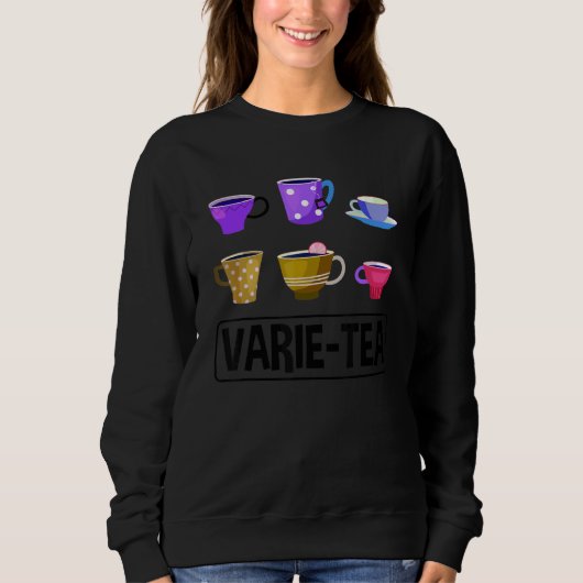 Verschiedene Tee-Grafik-Teetrinker-Tasse-Teebrühen Sweatshirt (Vorderseite)