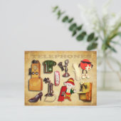 Verschiedene Telefone - Vintag und modern Postkarte (Stehend Vorderseite)