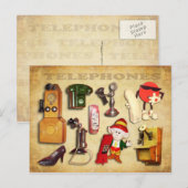 Verschiedene Telefone - Vintag und modern Postkarte (Vorne/Hinten)