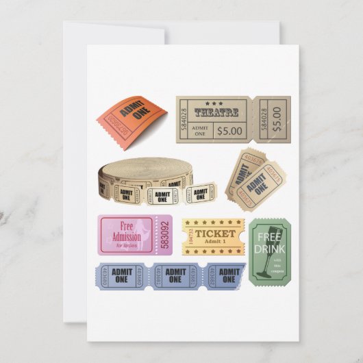 Verschiedene Tickets Einladung (Vorderseite)