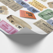 Verschiedene Tickets Geschenkpapier (Ecke)