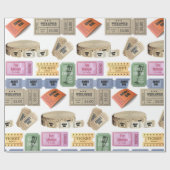 Verschiedene Tickets Geschenkpapier (Flach)