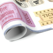 Verschiedene Tickets Geschenkpapier (Rolleneckpunkt)