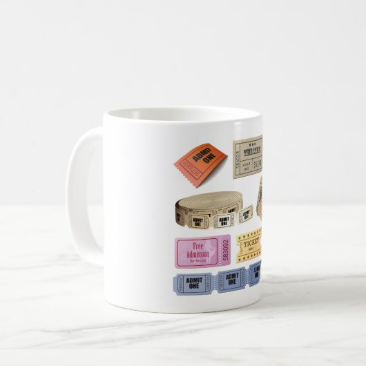 Verschiedene Tickets Kaffeetasse (Vorderseite Links)