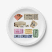 Verschiedene Tickets Pappteller (Vorderseite)