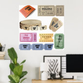Verschiedene Tickets Poster (Heimbüro)