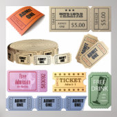 Verschiedene Tickets Poster (Vorne)
