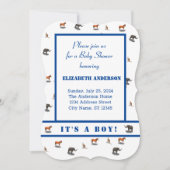 Verschiedene Tiere als Aufforderung Einladung (Vorderseite)