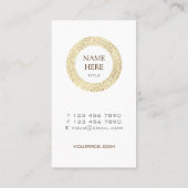 Verschiedene vertikale Visitenkarte aus Gold-Seque (Rückseite)