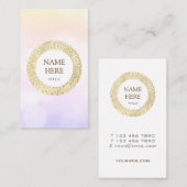 Verschiedene vertikale Visitenkarte aus Gold-Seque (Vorne/Hinten)