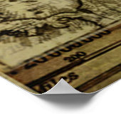 Verschiedene Vintage Alte Weltkarten Poster (Ecke)