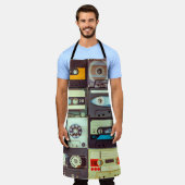 Verschiedene Vintage Audiokassetten Schürze (Getragen)