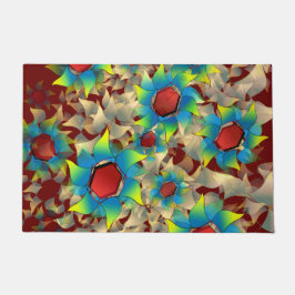 Verschiedene virtuelle Blume, blaue Blütenblätter  Fußmatte