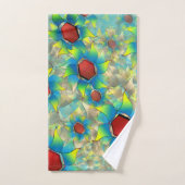 Verschiedene virtuelle Blume, bläuliche Blätter au Badhandtuch Set (Handtuch)