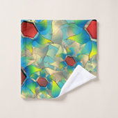 Verschiedene virtuelle Blume, bläuliche Blätter au Badhandtuch Set (Waschlappen)