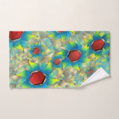 Verschiedene virtuelle Blume, bläuliche Blätter au Badhandtuch Set (Handtuch)