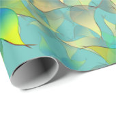 Verschiedene virtuelle Blume, bläuliche Blätter au Geschenkpapier (Rolleneckpunkt)