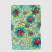 Verschiedene virtuelle Blume, bläuliche Blätter au Golfhandtuch (Vorderseite)