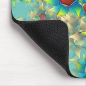 Verschiedene virtuelle Blume, bläuliche Blätter au Mousepad (Ecke)