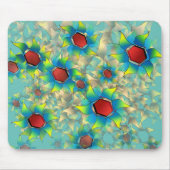 Verschiedene virtuelle Blume, bläuliche Blätter au Mousepad (Vorne)