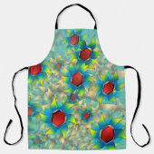 Verschiedene virtuelle Blume, bläuliche Blätter au Schürze (Vorderseite)