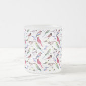 Verschiedene Vögel in Aquarell - niedliche Heimvög Mattglastasse (Mittel)