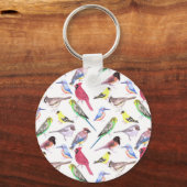 Verschiedene Vögel in Aquarell- niedliche Heimvöge Schlüsselanhänger (Vorderseite)