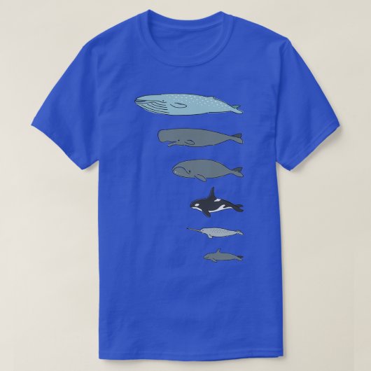 Verschiedene Wale T-Shirt (Design vorne)