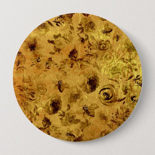 Verschiedene Wasserfarben-Rosen Button (Vorderseite)