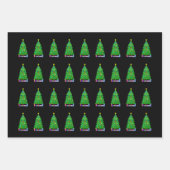 Verschiedene Weihnachtsbaumvertretungen Geschenkpapier Set (Vorderseite)