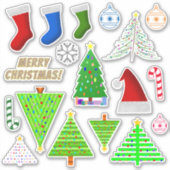 Verschiedene Weihnachtsmarkierungen Aufkleber (Vorderseite)