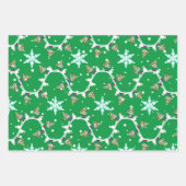 Verschiedene Weihnachtsschneemännchen-Papierblätte Geschenkpapier Set (Vorderseite)