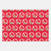 Verschiedene Weihnachtsschneemänner Geschenkpapier Set (Vorderseite 2)