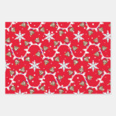 Verschiedene Weihnachtsschneemänner Geschenkpapier Set (Vorderseite)