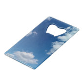 Verschiedene Wolken Geldbeutel Flaschenöffner (Rückseite Schrägansicht)