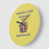 Verschiedene Worte vereinen sich. Muttersprachlich Große Wanduhr (Winkel)