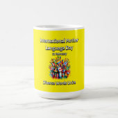 Verschiedene Worte vereinen sich. Muttersprachlich Kaffeetasse (Mittel)