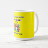 Verschiedene Worte vereinen sich. Muttersprachlich Kaffeetasse (VorderseiteRechts)