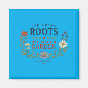 Verschiedene Wurzeln, ein gemeinsamer Garten, patr Magnet
