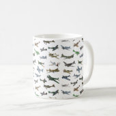 Verschiedene WW2-Flugzeuge Kaffeetasse (VorderseiteRechts)