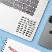 verschiedene WW2-Tanks Aufkleber (Laptop mit iPhone)