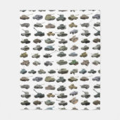 Verschiedene WW2-Tanks Fleecedecke (Vorderseite)
