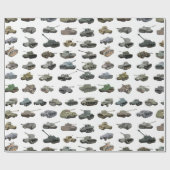 Verschiedene WW2-Tanks Geschenkpapier (Flach)