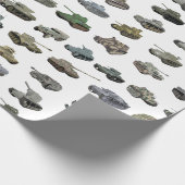 Verschiedene WW2-Tanks Geschenkpapier (Ecke)