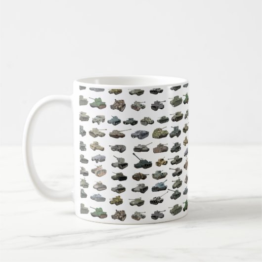 Verschiedene WW2-Tanks Kaffeetasse (Links)