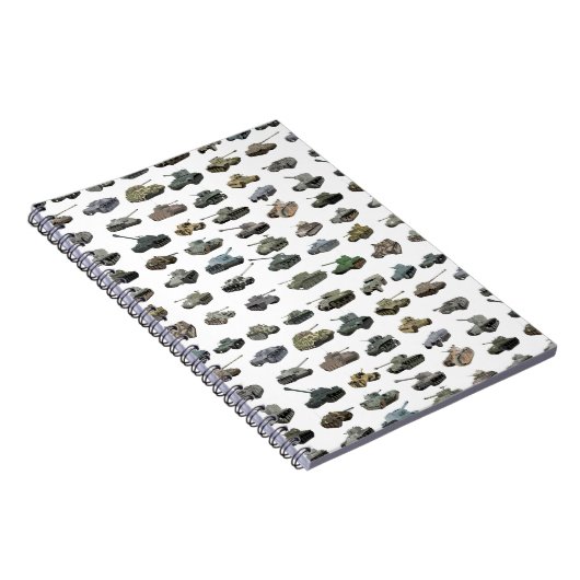 verschiedene WW2-Tanks Notizblock (Rechte Seite)