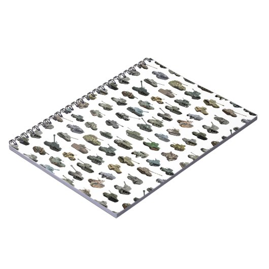 verschiedene WW2-Tanks Notizblock (Linke Seite)