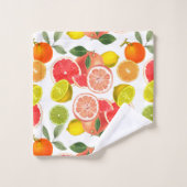 Verschiedene Zitrusfrüchte Badhandtuch Set (Waschlappen)